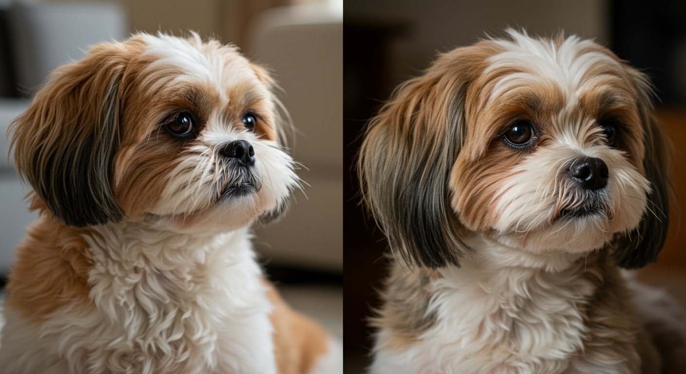 Comparação entre Shih Tzu e Lhasa Apso lado a lado